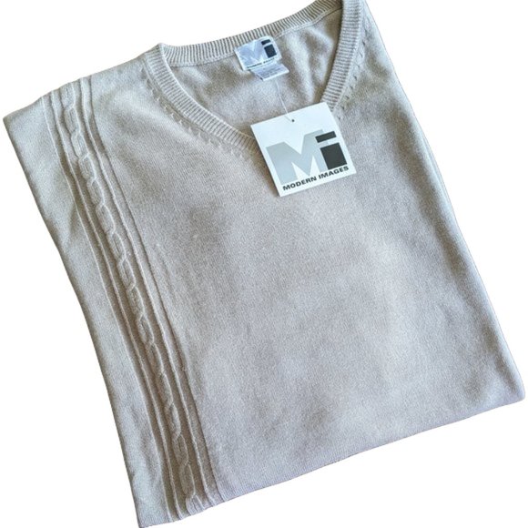 🖤 3/$15 🖤 Men's Modern Images Lightweight Silt V-neck Sweater NWT Silt/Cream - Picture 1 of 16
